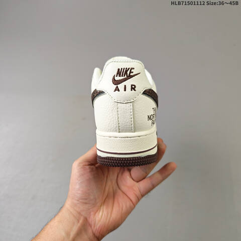 Nike Air Force 1 Low 07 x The North Face QY6818 526 Off White Dark Brown EU 36-45 Sneaker - Unisex (BS-63835)