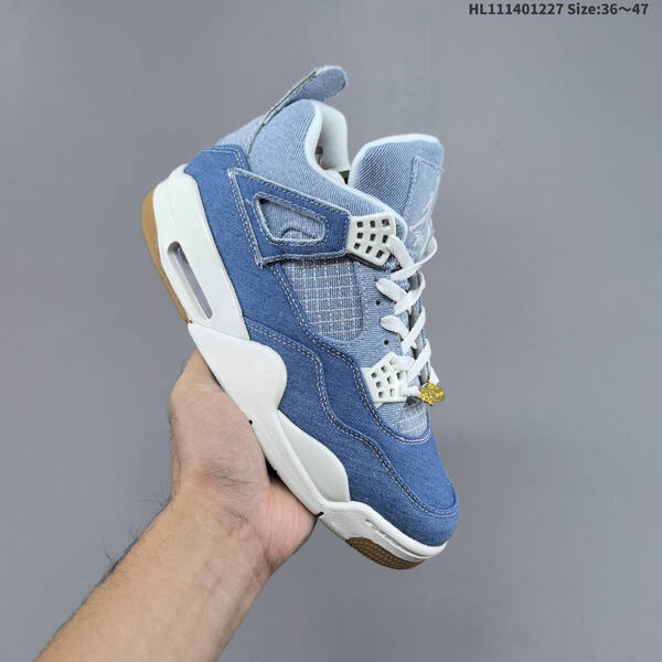 Jordan Air Jordan 4 Retro blue denim / light blue / white / gum 36~47 lifestyle