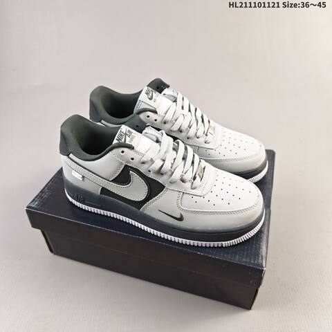 Nike Air Force 1 07 Black White Pink Light Grey Dark Grey EU 36 45 Skate Shoe EU 36-45 - Unisex (BS-63342)