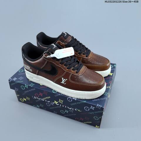 Nike Air Force 1 07 Brown Black White EU 36-45 Sneaker - Unisex (BS-62434)