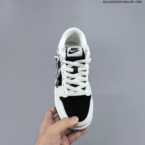 Nike SB Dunk Low Retro DIY White Black EU 36-45 Skate Shoe - Unisex (BS-62483)