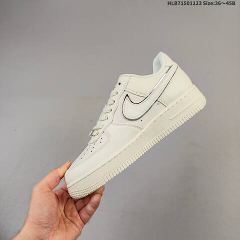 Nike Air Force 1 07 Low Cream White Silver EU 36-45 Sneaker - Unisex (BS-63211)