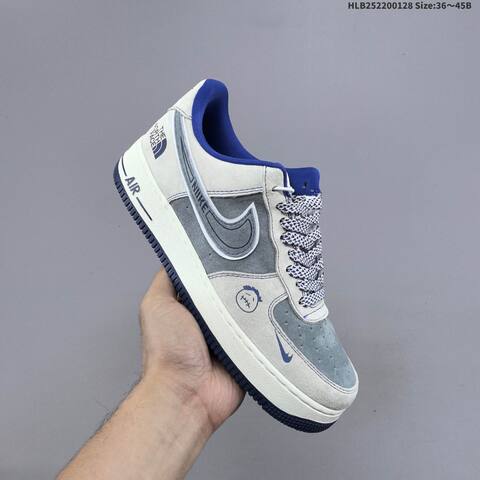 Nike Air Force 1 07 LV8 Light Grey Grey Blue White EU 36-45 Sneaker - Unisex (BS-61702)