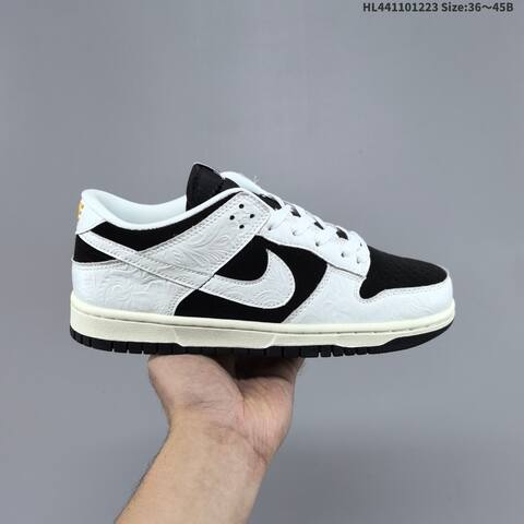 Nike SB Dunk Low Retro DIY Black White Sail EU 36-45 Skate Shoe - Unisex (BS-62499)