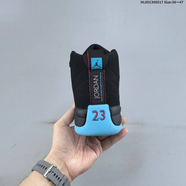 Jordan Air Jordan 12 Retro black/gamma blue/red 36~47 basketball