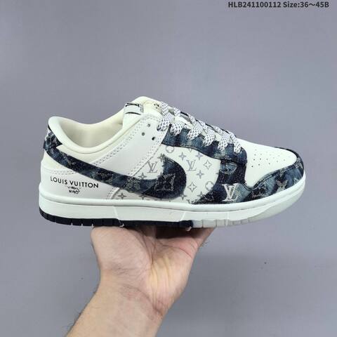 Nike SB Dunk Low Off White Grey Red EU 36-45 Skate Shoe - Unisex (BS-62032)