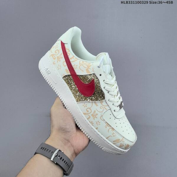 Nike Air Force 1 07 Black White Yellow Red Gold EU 36 45 sneaker EU 36-45