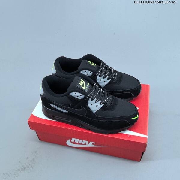 Nike Air Max 90 Black Olive Green White Neon Yellow EU 36-45 sneaker