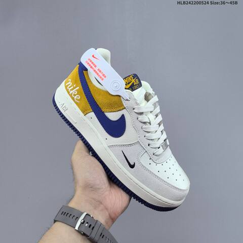 Nike Air Force 1 07 Low White Navy Red Yellow EU 36-45 Sneaker - Unisex (BS-60158)