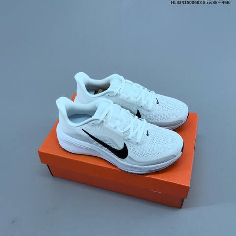 Nike Air Zoom Pegasus 42 IB1873-101 White Black EU 36-46 Running Shoe - Unisex (BS-59984)