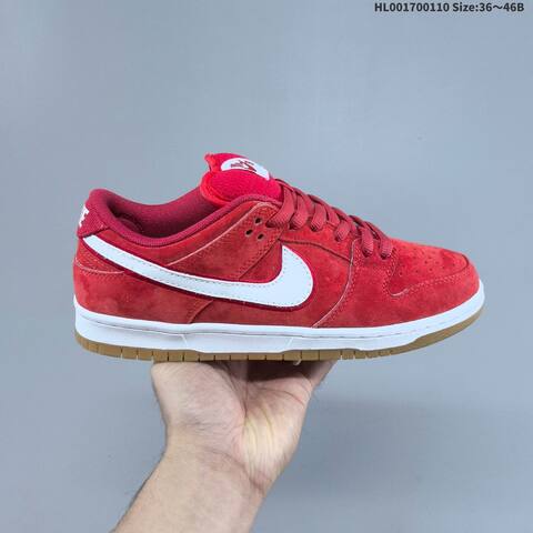 Nike SB Dunk Low Blood Rage Red White Gum EU 36-46 Skate Shoe - Unisex (BS-62087)