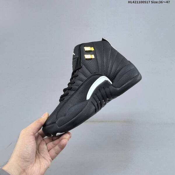 Jordan Air Jordan 12 Retro black/white/gold 36~47 basketball