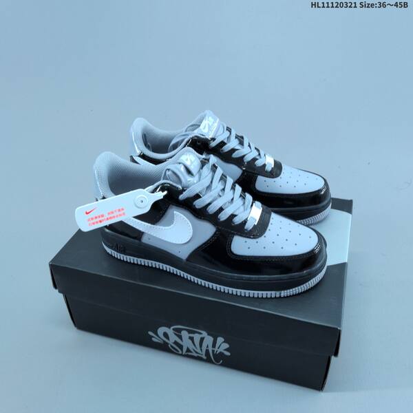 Nike Air Force 1 07 black grey white burgundy gold EU 36-45 sneaker