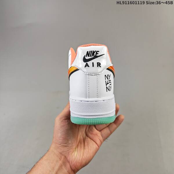 Nike Air Force 1 07 white orange light green EU 36-45 sneaker