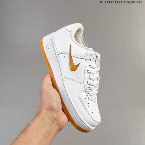 Nike Air Force 1 07 White Gum Brown Tan Black EU 36-45 Sneaker - Unisex (BS-63339)