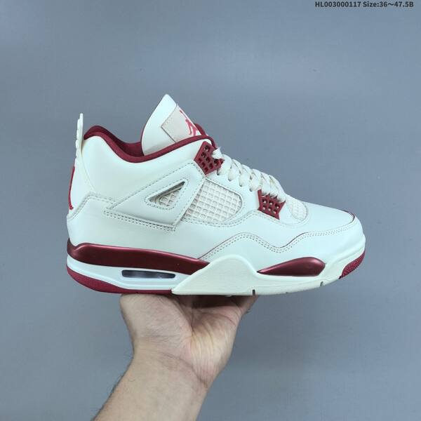 Jordan Air Jordan 4 Retro white/white-sierra red 36~47.5 basketball