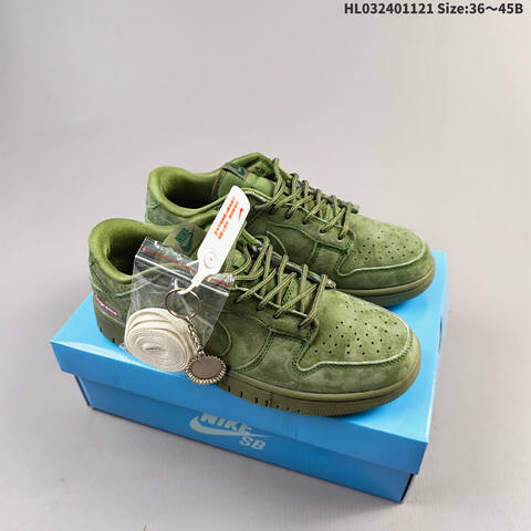 Nike Dunk SB Low Olive Green Off White EU 36-45 Skate Shoe - Unisex (BS-63334)