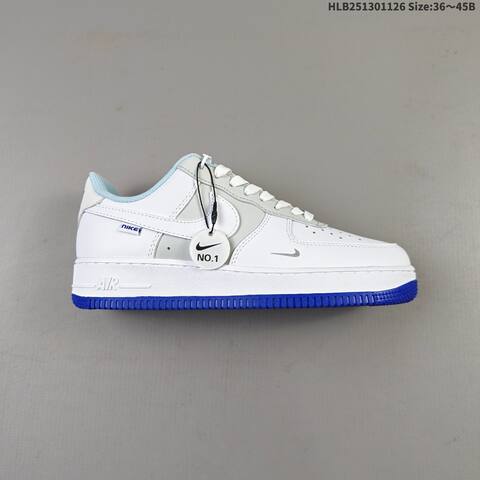 Nike Air Force 1 Low White Grey Blue Purple Beige EU 36-45 Sneaker - Unisex (BS-63038)