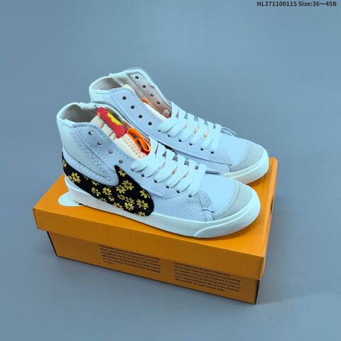 Nike Blazer Mid 77 Jumbo White Black Yellow EU 36-45 Skate Shoe - Unisex (BS-61982)