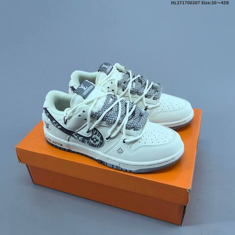 Nike SB Dunk Low Off White Dark Grey Green EU 36-45 Skate Shoe - Unisex (BS-61453)