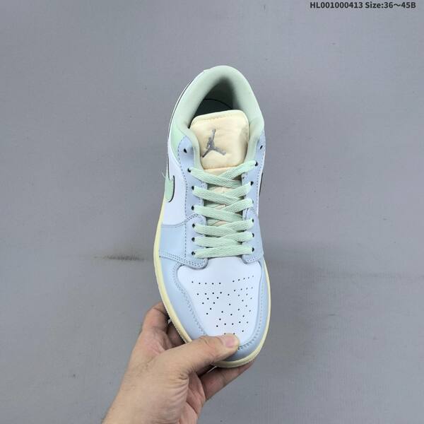 Jordan Air Jordan 1 Low light blue/white/mint green/cream 36~45 casual