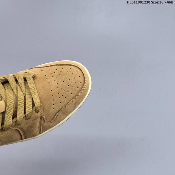 Jordan Air Jordan 1 Low HV4089-200 tan/brown suede with sail midsole and red accents EU 36-40 casual