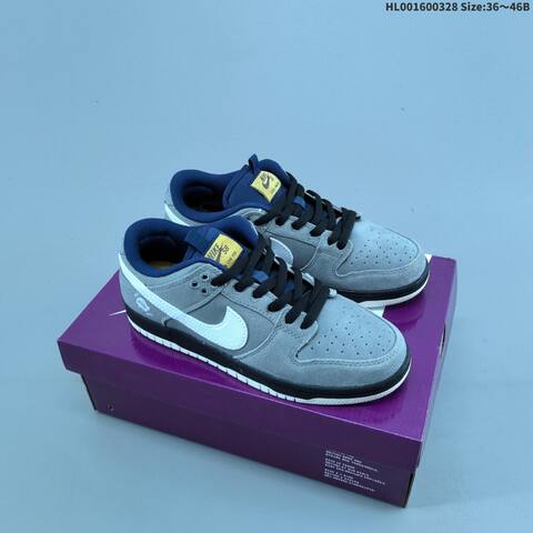 Nike SB Dunk Low Grey White Navy Black EU 36-46 Skate Shoe - Unisex (BS-61086)