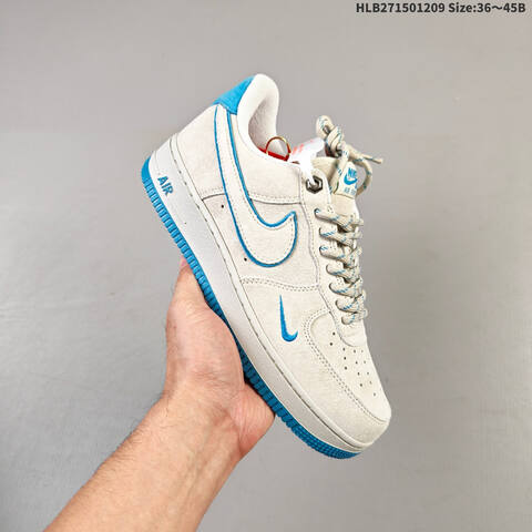 Nike Air Force 1 07 LV8 DY9867-109 Off White Light Blue EU 36-45 Sneaker - Unisex (BS-62807)