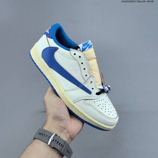Jordan Travis Scott x Fragment Design x Air Jordan 1 Low OG Sail/Blue/Black EU 36-48.5 casual