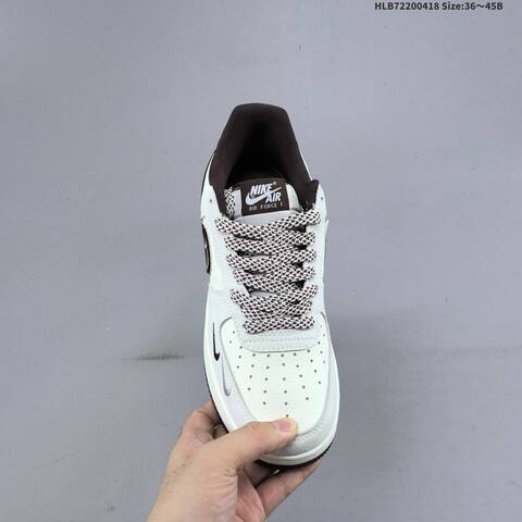 Nike Air Force 1 07 LV8 SS1979-023 Off White Dark Brown Burgundy EU 36-45 Sneaker - Unisex (BS-60661)