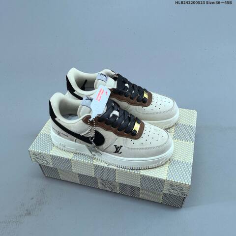 Nike Air Force 1 07 LV8 Beige Black Brown Olive EU 36-45 Sneaker - Unisex (BS-60177)