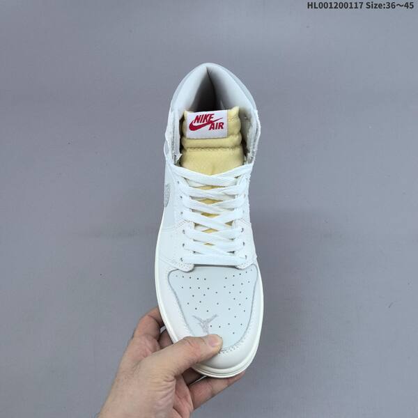 Jordan Air Jordan 1 High OG Sail / University Red / Light Grey 36~45 casual