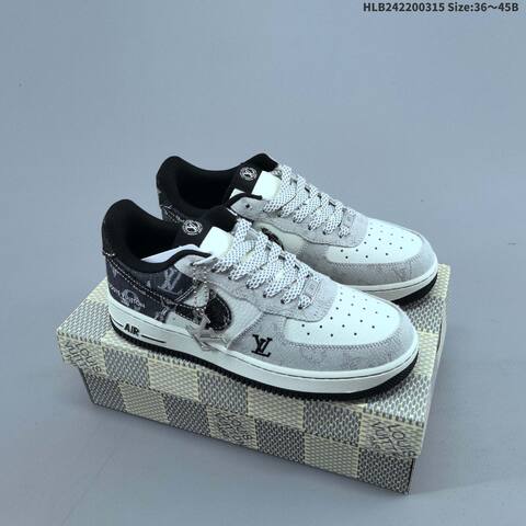Nike Air Force 1 07 LV8 Blue Denim Off White Black EU 36-45 Sneaker - Unisex (BS-61295)