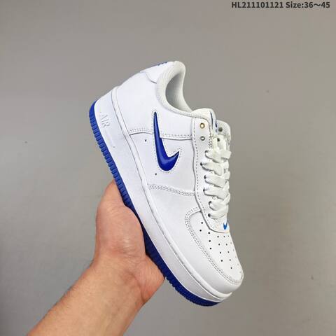 Nike Air Force 1 07 White Royal Blue EU 36-45 Sneaker - Unisex (BS-63338)