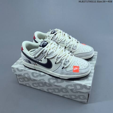 Nike SB Dunk Low Sail Black Navy Red Orange EU 36-45 Skate Shoe - Unisex (BS-62062)