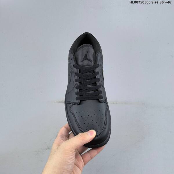 Jordan Air Jordan 1 Low Triple Black 36~46 casual