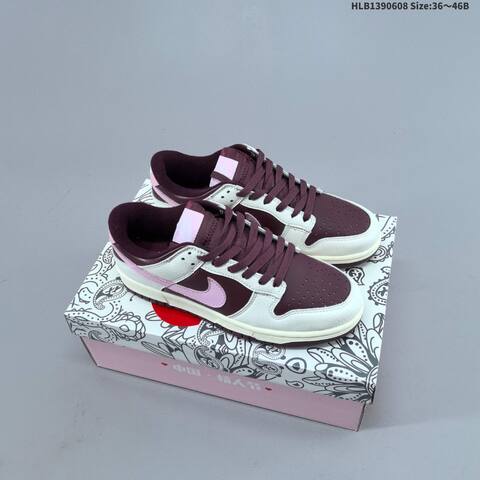 Nike SB Dunk Low Light Pink Dark Pink EU 36-46 Skate Shoe - Unisex (BS-59965)