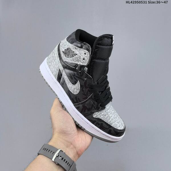 Jordan Air Jordan 1 Retro High OG black/white/gray/purple 36~47 casual