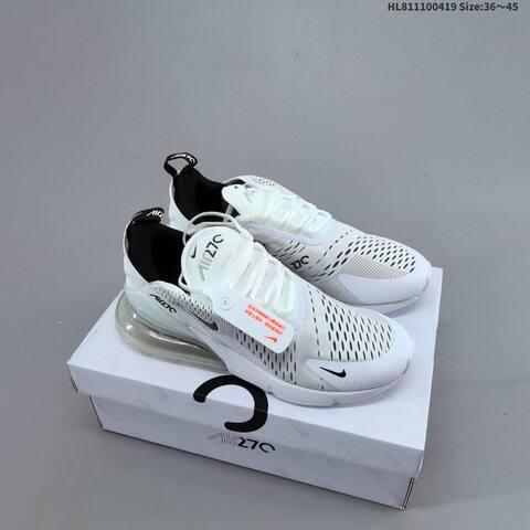 Nike Air Max 270 Black White EU 36-45 Running Shoe - Unisex (BS-60648)