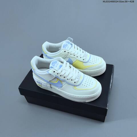 Nike Air Force 1 Shadow Off White Light Blue Yellow EU 36-42 Sneaker - Unisex (BS-60169)