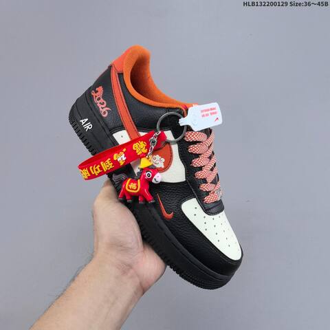 Nike Air Force 1 07 LV8 White Black Red Orange EU 36-45 Sneaker - Unisex (BS-61664)
