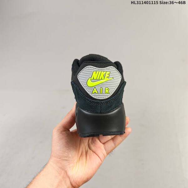 Nike Air Max 90 black white neon green EU 36-46 running shoe
