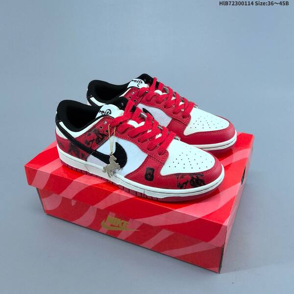 Nike SB Dunk Low white black red EU 36-45 skate shoe