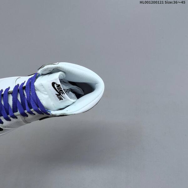 Jordan Air Jordan 1 Retro High OG white/black with purple laces 36~45 basketball lifestyle