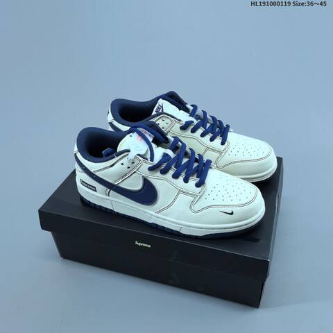 Nike SB Dunk Low Sail Navy Silver Off White EU 36-45 Skate Shoe - Unisex (BS-61894)