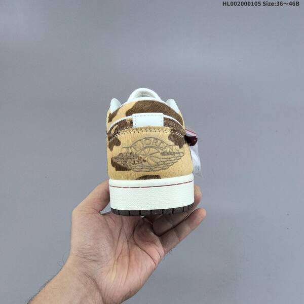 Jordan Air Jordan 1 Low white/brown/burgundy/gold 36~46B casual