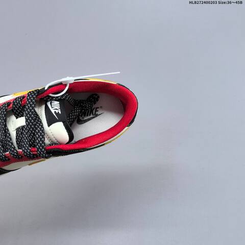 Nike SB Dunk Low Retro DIY White Black Red Yellow Gum EU 36-45 Skate Shoe - Unisex (BS-61554)