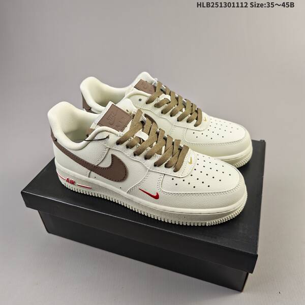 Nike Air Force 1 07 light beige dark grey gum brown EU 35-46 sneaker