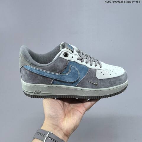 Nike Air Force 1 07 Low Dark Grey Light Grey Blue Beige EU 36-45 Sneaker - Unisex (BS-61116)