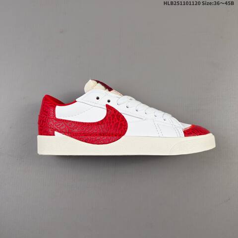 Nike Blazer Low 77 Jumbo White Red Sail EU 36-45 Skate Shoe - Unisex (BS-63381)